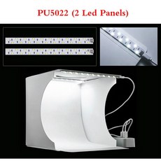 PULUZ 20CM 접이식 라이트 박스 탁상 촬영 소프트 박스 미니 사진 스튜디오 라이트 소프트 박스 제품 사진, 02 PU5022(2 Led Panels)
