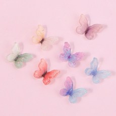 사라센 마블 나비 네일 아트 파츠 7종 단품 (1개입), 02. 베이지