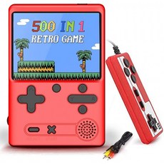 Retro Game Console Handhold Video Game Console Built-in 500 Classic FC Games Portable Gameboy Console Mini Game Pla, 단일옵션