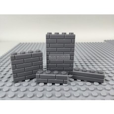 블록 영 부품 X4 체크무늬 벽돌담 담장 성벽 건축물 캐슬 소량의물건 MOC, 10개 다크그레이 벽돌담 1X4