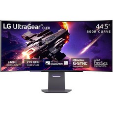 34GS95QE 34인치 울트라기어 OLED 커브드 게이밍 모니터 WQHD 800R 240Hz 0.03ms 디스플레이HDR 트루 블랙 400 AMD 프리싱크 프리미엄 프로 NVID, 45 inch