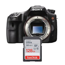 소니 알파 A57 DSLR 카메라 메모리카드 샌디스크 울트라SD 128GB