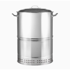 vivro 드럼통 화로 캠핑 바베큐 그릴 스텐 원형 화로대, 1개