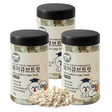 펫티즈 반려동물 동결건조간식 북어 큐브 트릿, 3개, 80g, 북어맛 - 강아지북어트릿