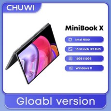 CHUWI MiniBook X 노트북 태블릿 인텔 N100 1051 인치 FHD IPS 스크린 12GB LPDDR5 512G SSD 윈도우 11 12001920 2 in 1, 없음, 없음, 없음, 없음, 1.12GB 512GB  미국