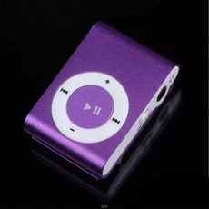 미니 USB MP3 플레이어 클립 음악 미디어 휴대용 MP 3 패션 지원 마이크로 SD TF 카드 멀티 전자 제품 재생기, [05] -Purple - 미니미디어재생기