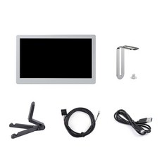 7 인치 사이드 스크린 IPS 높은 밝기 1024x600 컴퓨터 케이스 모니터 강화, 은, 1) silver, 없음