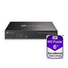 티피링크 VIGI NVR1004H-4P＋6TB HDD 4채널 POE NVR 녹화기 세트, 1개 - nvr1004h-4p