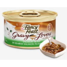  퓨리나 팬시피스트 화이트라벨 그레이비 연어 고양이 주식캔, 생선 ( 연어 ), 85g, 48개 