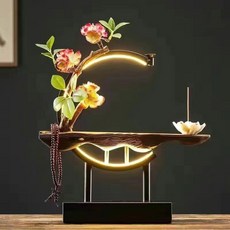 세라믹 연꽃 링 부처님 LED 버너 트리 구슬 사무실 시뮬레이션 USB 가정 및 장식 라이트 리플럭스, zzz, 1개