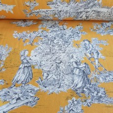 프랑스 고급 트왈드주이 (옐로색상) 명화원단