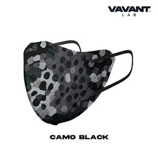 바반트 VAVANT 새부리형 패턴 패션마스크 카모 블랙 대형 30매
