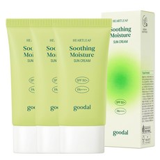 [구달 사은품] 구달 맑은 어성초 진정 수분 선크림 SPF50+/PA++++ 백탁없는 눈시림 끈적임 없는 산뜻 흡수 자외선 차단제, 3개, 50ml