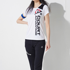 코트어드밴티지 여성 스포츠 기능성 데일리 반팔 라운드티셔츠 배드민턴 탁구 볼링 홈트 휘트니스 러닝 6001