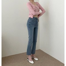 세미부츠컷청바지