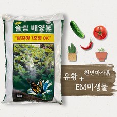 시골부부 유황 솔림 배양토 대용량 50L 다용도 분갈이흙 텃밭 용토 원예용 화분, 1개