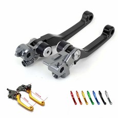 YSMOTO 빌렛 피벗 접이식 클러치 브레이크 레버 비포장 자전거 DRZ400S 00-19 DRZ400SM 05-19 DR200S 15-19 DR250R 97-00 오토바이 블랙, YSMOTO 빌렛 피벗 접이식 클러치 브레이크 레버 비, 1개