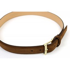 (크로켓 & 존스) CROCKETT & JONES 가죽 벨트 골드 버클 32mm 폭 담배 스웨이드 (9942-2W TOBACCO SUEDE