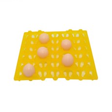 농장 계란 트레이 287mmX287mmX30 조각 플라스틱 소재 계란을 재활용 운송 및 저장 2, M, YELLOW, 1개