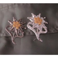 금속 계급장 독일 금속배지 독일 산지사 셔플 꽃 모자 휘장 순동 소재, 01 실버