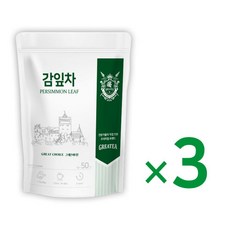 Greatea 그래이티 국산 감잎 차 50티백, 3개, 50개입, 1g