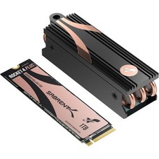 SABRENT 2TB 로켓 4 플러스 NVMe 40 Gen4 PCIe M2 내장 SSD 익스트림 성능 솔리드 스테이트 드라이브 RW 71006600MBs 최신 버전 SBRKT4, SSD + M.2 HEATSINK, 1TB