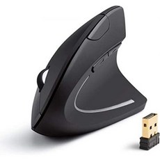 [아마존베스트]Anker 2.4G Wireless Vertical Ergonomic Optical Mouse 800 1200 1600 DPI 5 Buttons f, One Color_One Size, Black, 상세 설명 참조0
