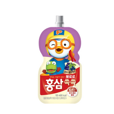 뽀로로 음료수 홍삼쏙쏙 포도블루베리, 100ml, 4개