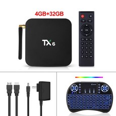 4GB 64GB Android 9.0 TV Box TX6 Smart BOX Allwinner H6 Quad Core ALICE Wifi HDR 4K [A00079772], 11-EU Plug-4G32G backl-79772