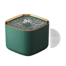 대용량 전기 분수 고양이 펌프 자동 물 음소거 마시는 디펜서, 2.green, 1개