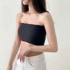 블루씨티 실리콘 밴딩 착붙 심리스 무봉제 탱크탑 노와이어 튜브탑