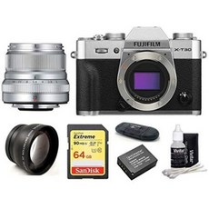 FUJIFILM X-T30 Mirrorless Digital Camera Body (Silver) + XF 23mm f2 R WR Lens (Silver) Bundle Incl, One Color_Body with XF 23mm F, 상세 설명 참조0, 상세 설명 참조0