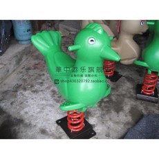 스프링 목마 어린이집 흔들 리어카 용수철 목마 시소, L, 1개
