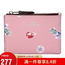 Coach 커 우 치 코 여 포 명 품 여사 카드 지갑 열쇠 꾸러미 F 73583 핑크 SVOSM