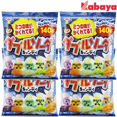 카바야 더블 소다향 캔디, 140g, 4개