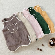 돗투돗 자수포인트 벨보아 소프트 아기 수면 조끼 유아 실내 잠옷