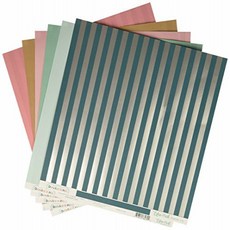 Echo Park Paper Company Silver Foil Stripe Collection Kit null, 1, 12-x-12-Inch