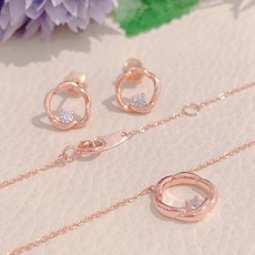 로제도르귀걸이목걸이세트