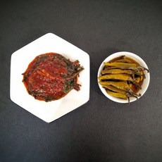 [밥앤찬] 생깻잎 김치 500g + 간장고추 500g 배송비 절약 반찬, 2개