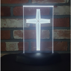 LED 십자가 무드등/인테리어조명 소품/무드등 취침등/반석위의 십자가, 혼합색상