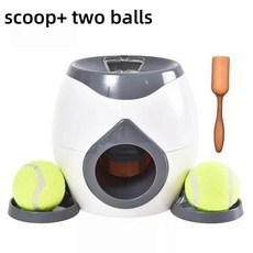 창의적인 강아지 장난감 자동 볼 런처 강아지 간식 디펜서 슬로우 피더 반려견 실내 인터랙티브 장난감, PS366-dark 그레이, 2)PS366-dark gray 