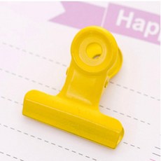 밀봉클립 비닐봉지 밀폐집게 가정용 스테인레스 스틸 스낵 가방 밀폐 보관 밀봉 클립 주방 도구 클로저 사무실 문구, YELLOW, 1개