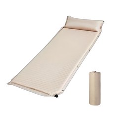 Allilio 캠핑 자동 에어매트 베개포함 캠핑용 매트리스(두께5cm), 카키
