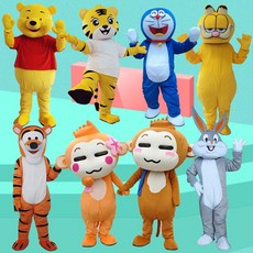 노브랜드 동물 인형탈 미키 바니 도라에몽 푸 핑크팬더코스프레