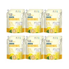 라이브타임 유자레몬에이드 2100ml, 2.1L, 6개