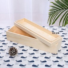 직사각 소나무 원목 천지 뚜껑 수납함 선물상자 맞춤 선물상자 가능, 27x10x8cm 겉사이즈 천지개목함, 1개 - 원목사각박스