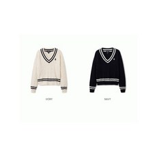 후아유 여성용 스티브 케이블 틸튼 스웨터 Steve Cable Tilden Sweater F WHKAE4T84F