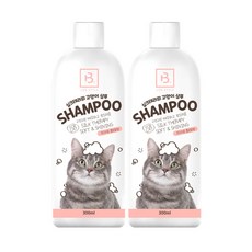 리베온펫 고양이 샴푸 린스 겸용 털빠짐 샴푸 냥이 전용, 300ml 2개