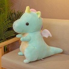 천사 드래곤 용 유니콘 모양 인테리어 아이방 꾸미기 인테리어 쿠션, 민트 그린 + 35 센치 메터cm