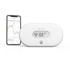 에어띵스 Airthings View 라돈 습도 온도 감지기, 1개